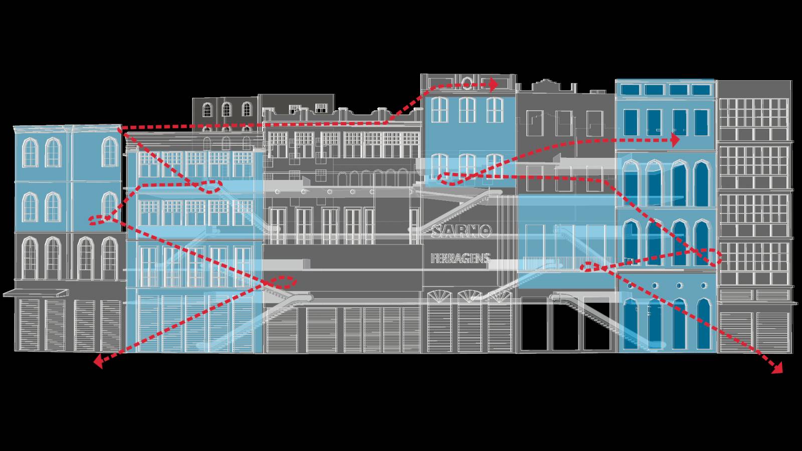 BEHIND FAÇADES DIAGRAM - Frontispício - SPOL Architects