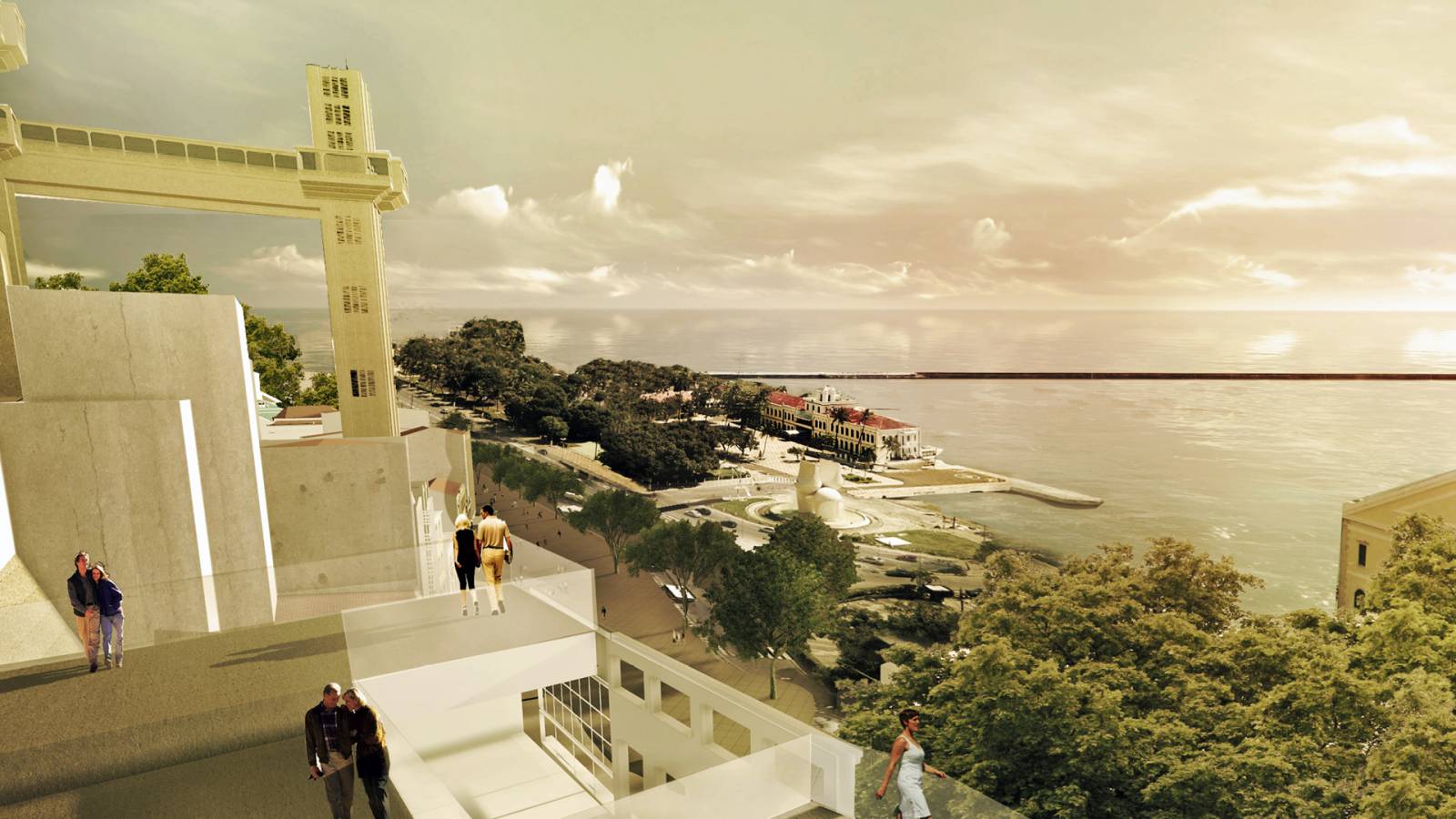 RENDER FROM SHOPPING MALL VIEW - Frontispício - SPOL Architects